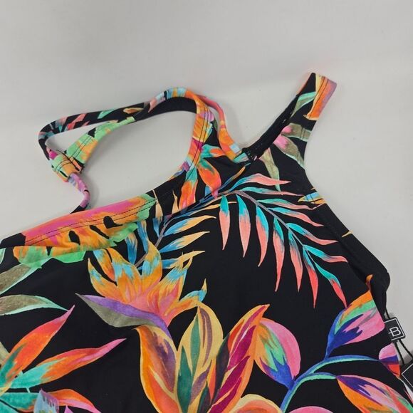 LA BLANCA One Shoulder Keyhole Tankini Swimsuit Top Women's 6 Tummy Control NWT - Picture 6 of 12